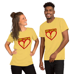 Short-sleeve unisex t-shirt JESUS LOVES US