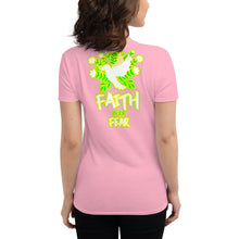 Load image into Gallery viewer, Women&#39;s short sleeve t-shirt FAITH OVER FEAR
