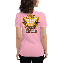 Load image into Gallery viewer, Women&#39;s short sleeve t-shirt AWAKEN VOICE AND WORD OF HOLY SPIRIT LUKE 12:12
