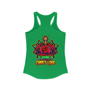 Women's Racerback Tank Blooming In Christ Love