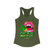 Load image into Gallery viewer, Women&#39;s Racerback Tank VEGETARIAN MONSTER
