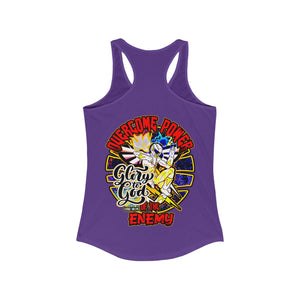 Women's Racerback Tank OVERCOME POWER OF THE ENEMY LUKE 10:19