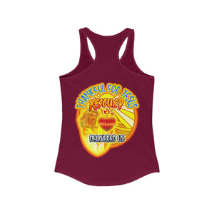 Women's Racerback Tank RESCUED DELIVERED US