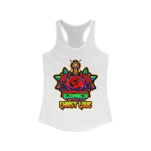 Women's Racerback Tank Blooming In Christ Love