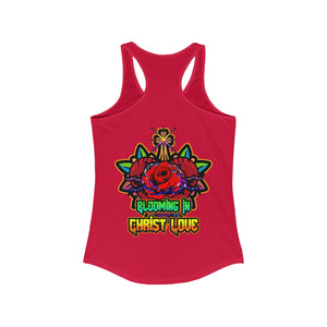 Women's Racerback Tank Blooming In Christ Love