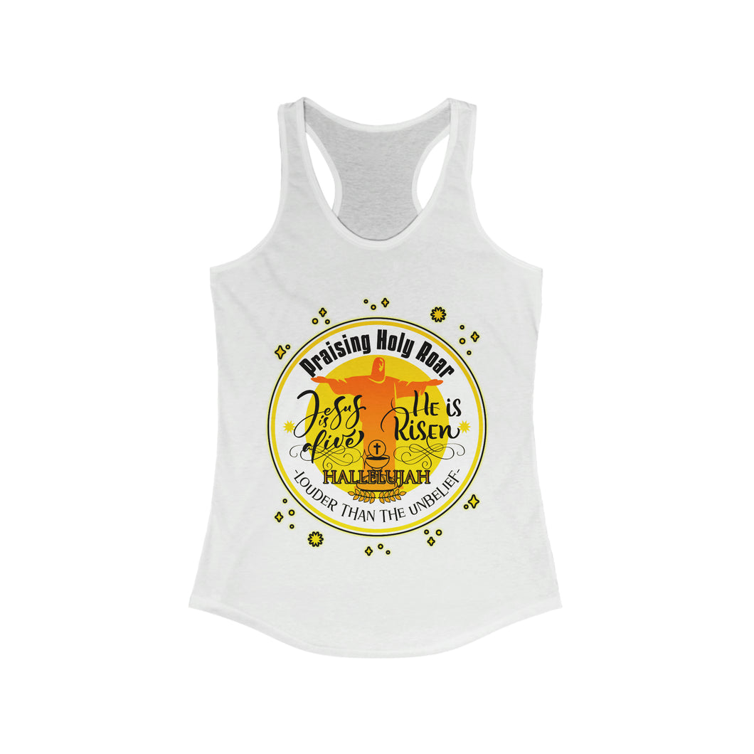 Women's Racerback Tank PRAISING HOLY ROAR