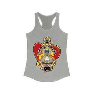 Women's Racerback Tank TEMPLE OF HOLY SPIRIT 1 CORINTHIANS 6:19