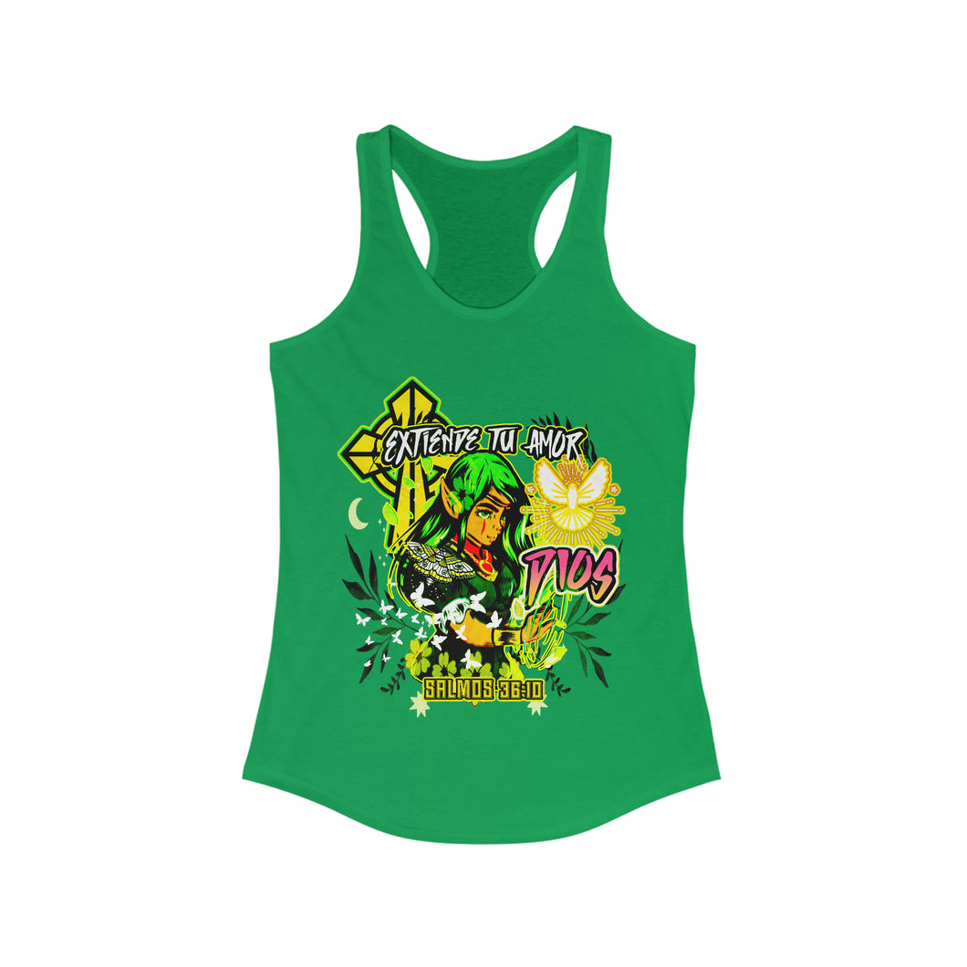 Women's Racerback Tank EXTIENDE TU AMOR SALMOS 36:10