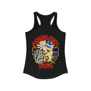 Women's Racerback Tank OVERCOME POWER OF THE ENEMY LUKE 10:19