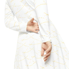 Load image into Gallery viewer, Women&#39;s Long Sleeve Dance Dress White Twinkle
