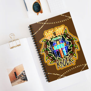 ASK SEEK KNOCK Spiral Notebook - Ruled Line