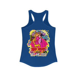 Women's Racerback Tank OUT MY HEAD