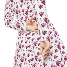 Load image into Gallery viewer, Women&#39;s Long Sleeve Dance Dress White Cherry Blossom
