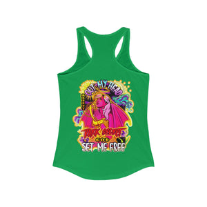 Women's Racerback Tank OUT MY HEAD