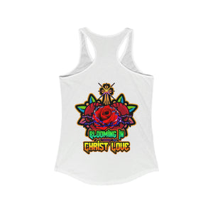 Women's Racerback Tank Blooming In Christ Love