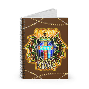 ASK SEEK KNOCK Spiral Notebook - Ruled Line