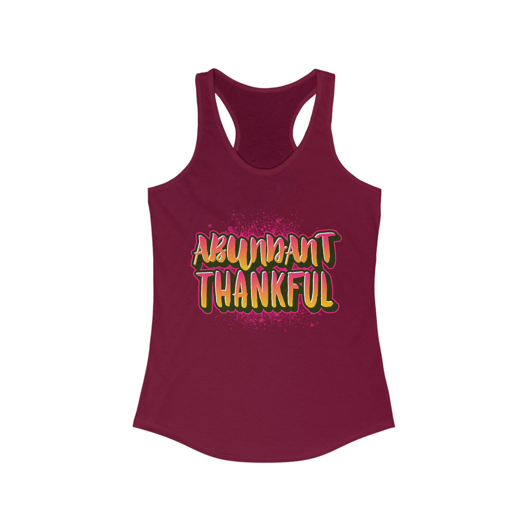 Women's Racerback Tank ABUNDANT THANKFUL