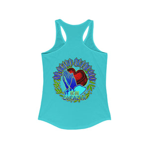 Women's Racerback Tank ORACION REFRESCO DE MI CORAZON