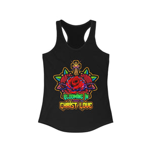 Women's Racerback Tank Blooming In Christ Love