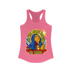 Women's Racerback Tank I AM THE LORD'S SERVANT LUKE 1:38