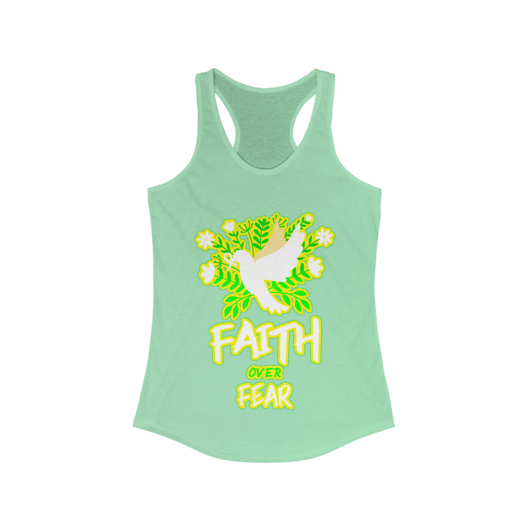 Women's Racerback Tank FAITH OVER FEAR