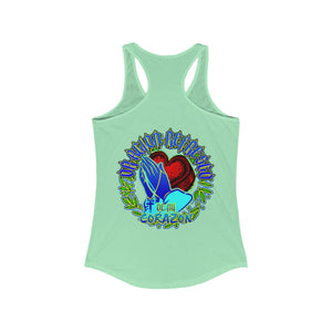 Women's Racerback Tank ORACION REFRESCO DE MI CORAZON