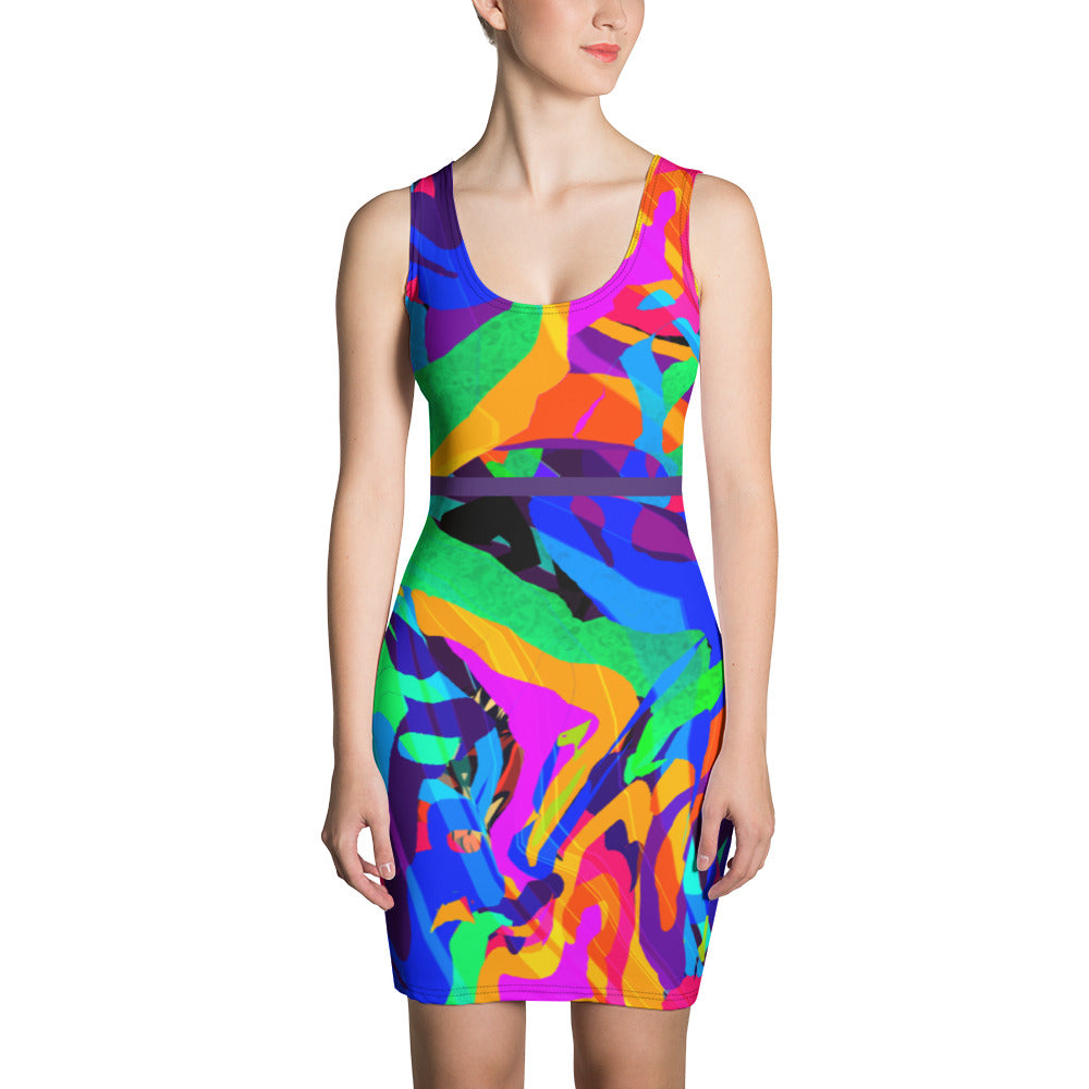 Technical Glitch Tie Dress