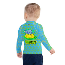 Load image into Gallery viewer, Kids Rash Guard Blue RIBBIT
