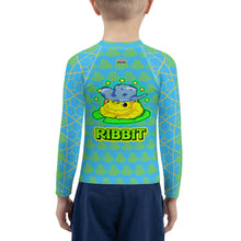 Load image into Gallery viewer, Kids Rash Guard Blue RIBBIT
