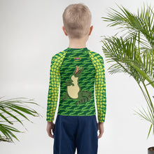 Load image into Gallery viewer, Boy&#39;s Rash Guard Gator Hunger
