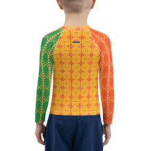 Load image into Gallery viewer, Kids Rash Guard Orange Monster
