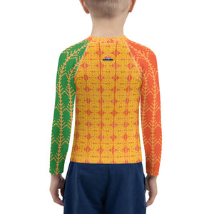 Kids Rash Guard Orange Monster