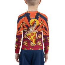 Load image into Gallery viewer, Boy&#39;s Rash Guard Pizza Tracks
