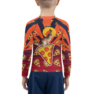 Boy's Rash Guard Pizza Tracks