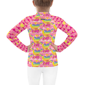 Girl's Rash Guard Lovely Catnicorn Naps