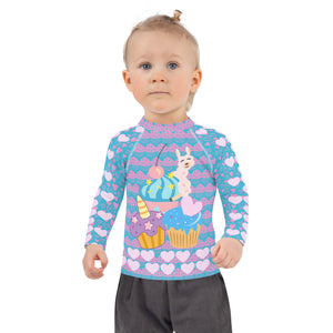 Girl's Rash Guard Cupcake Dreaming