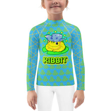 Load image into Gallery viewer, Kids Rash Guard Blue RIBBIT
