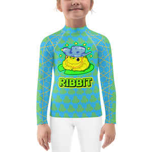 Kids Rash Guard Blue RIBBIT