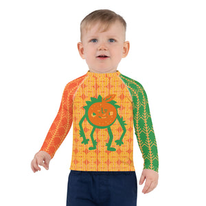 Kids Rash Guard Orange Monster