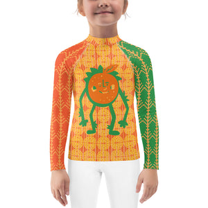 Kids Rash Guard Orange Monster