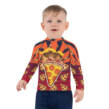 Load image into Gallery viewer, Boy&#39;s Rash Guard Pizza Tracks
