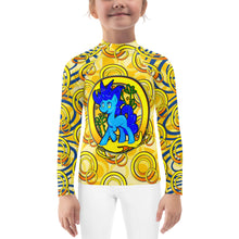 Load image into Gallery viewer, Girl&#39;s Rash Guard Supersonic Unicorn
