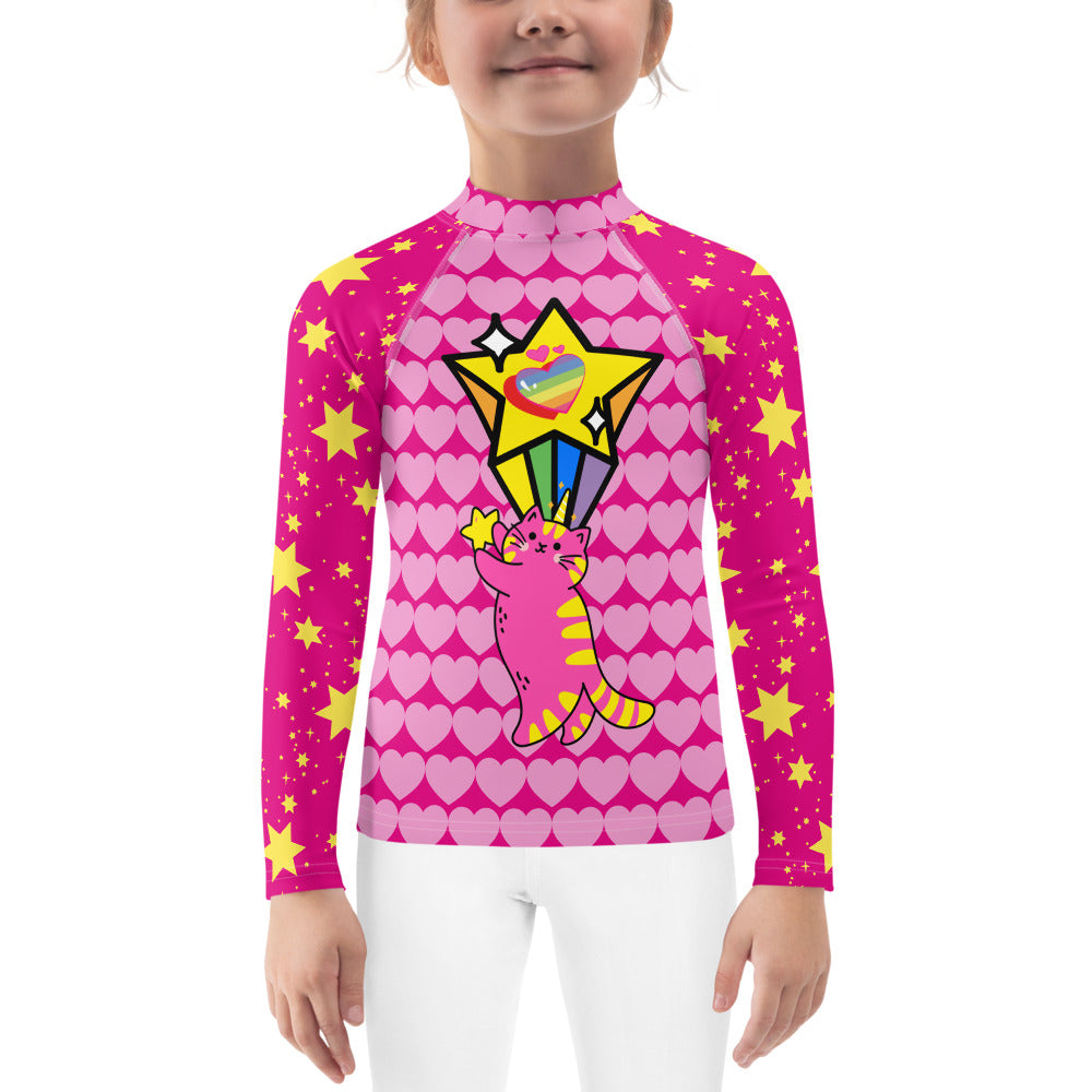 Girl's Rash Guard Catnicorn Star