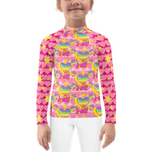 Load image into Gallery viewer, Girl&#39;s Rash Guard Lovely Catnicorn Naps
