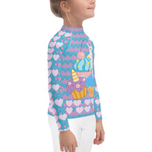 Load image into Gallery viewer, Girl&#39;s Rash Guard Cupcake Dreaming
