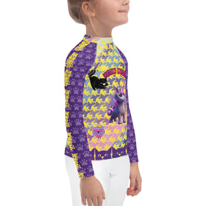 Girl's Rash Guard Meow Meow