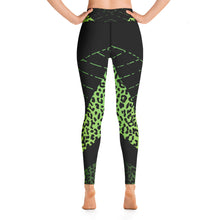 Load image into Gallery viewer, Yoga Leggings Night Lime Leopard
