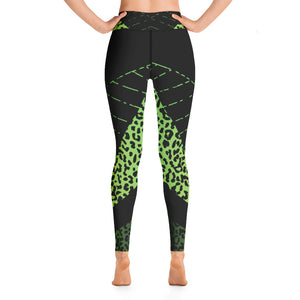 Yoga Leggings Night Lime Leopard