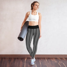 Load image into Gallery viewer, Beetle Black Stripe Yoga Leggings
