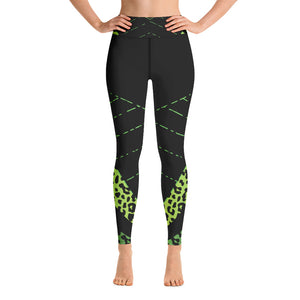 Yoga Leggings Night Lime Leopard